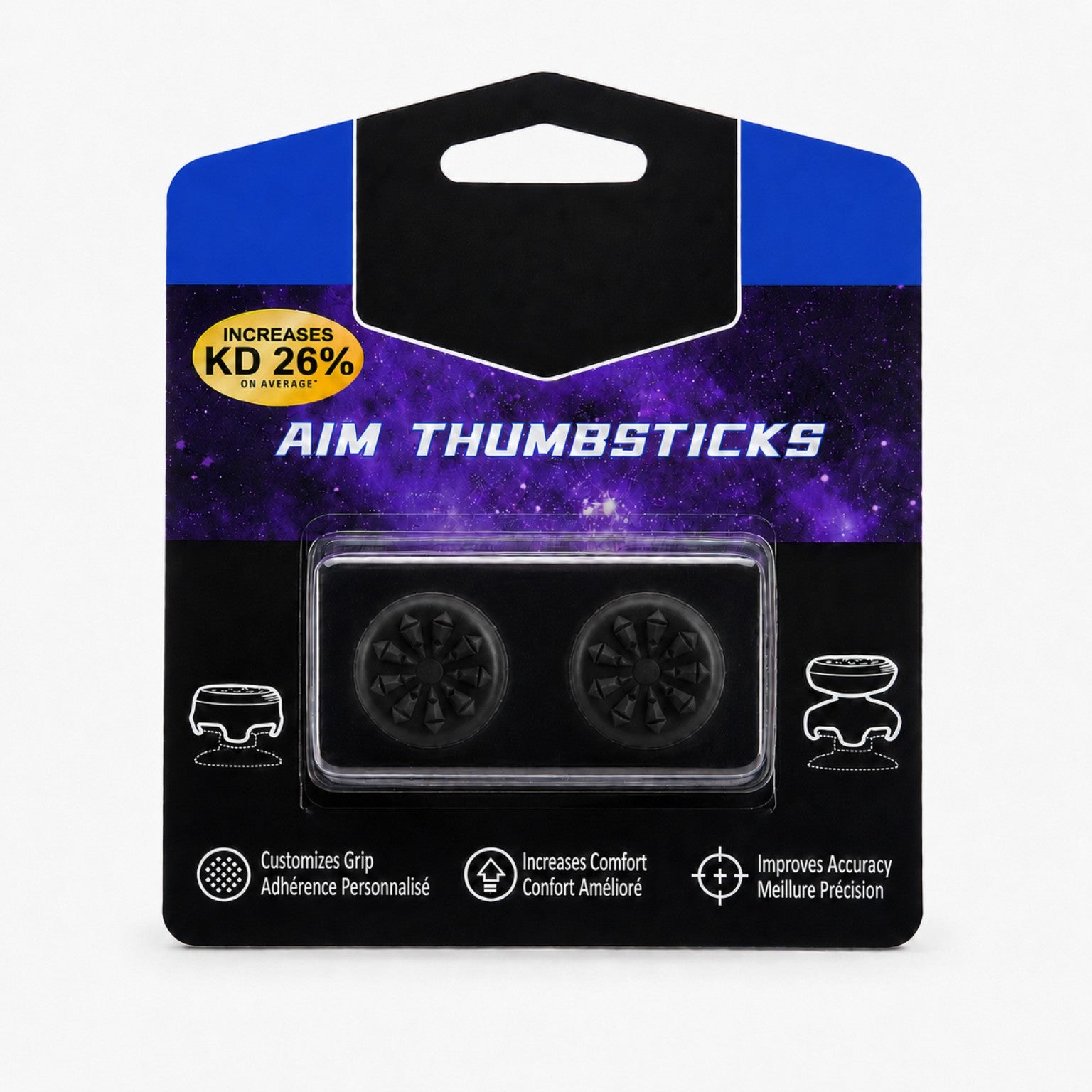 PlayStation black thumbstick grips 2 pack product image